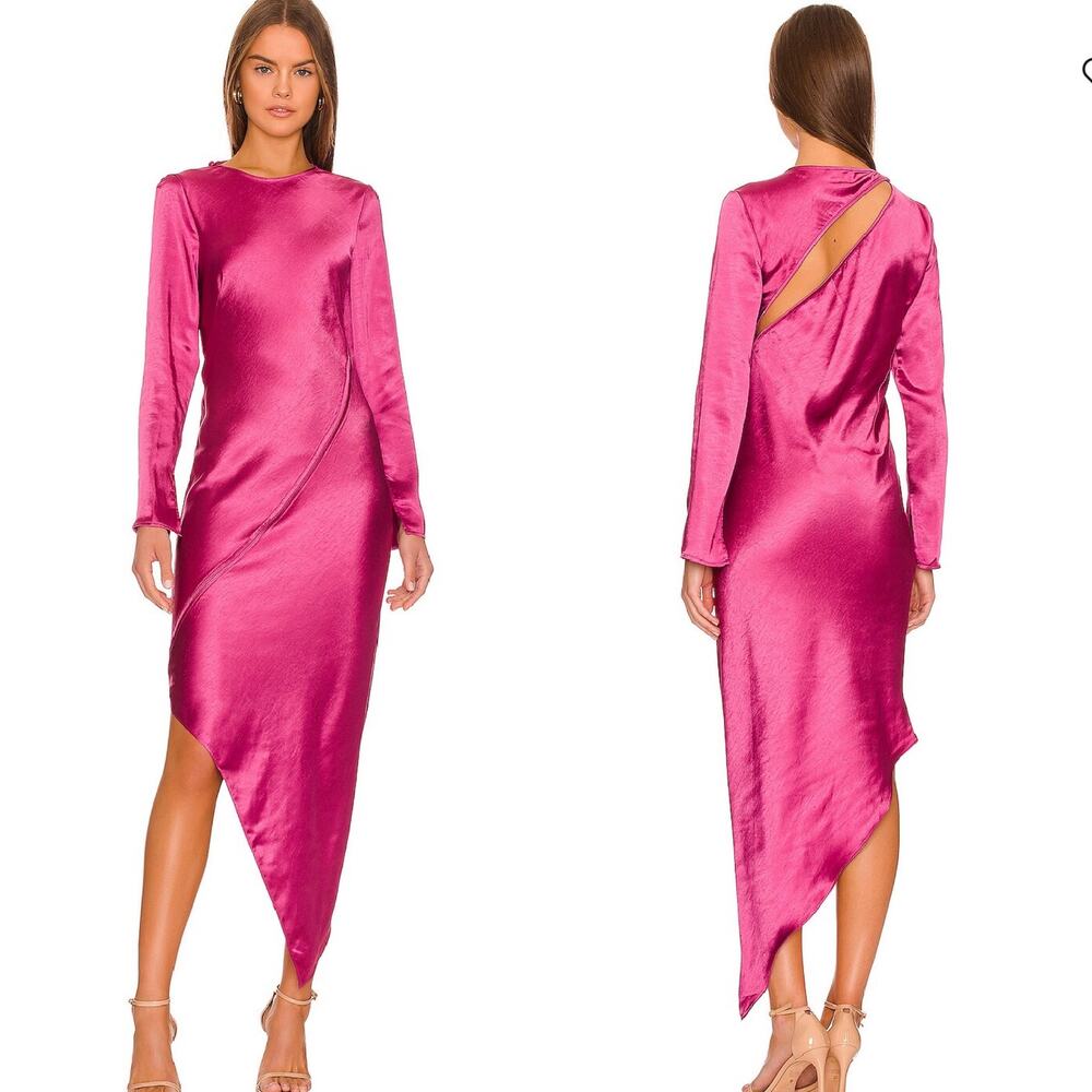 Line & Dot Simone Dress in Cranberry